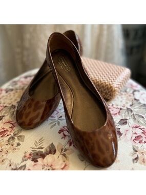 Coach Tortoise Patent Leather Flats